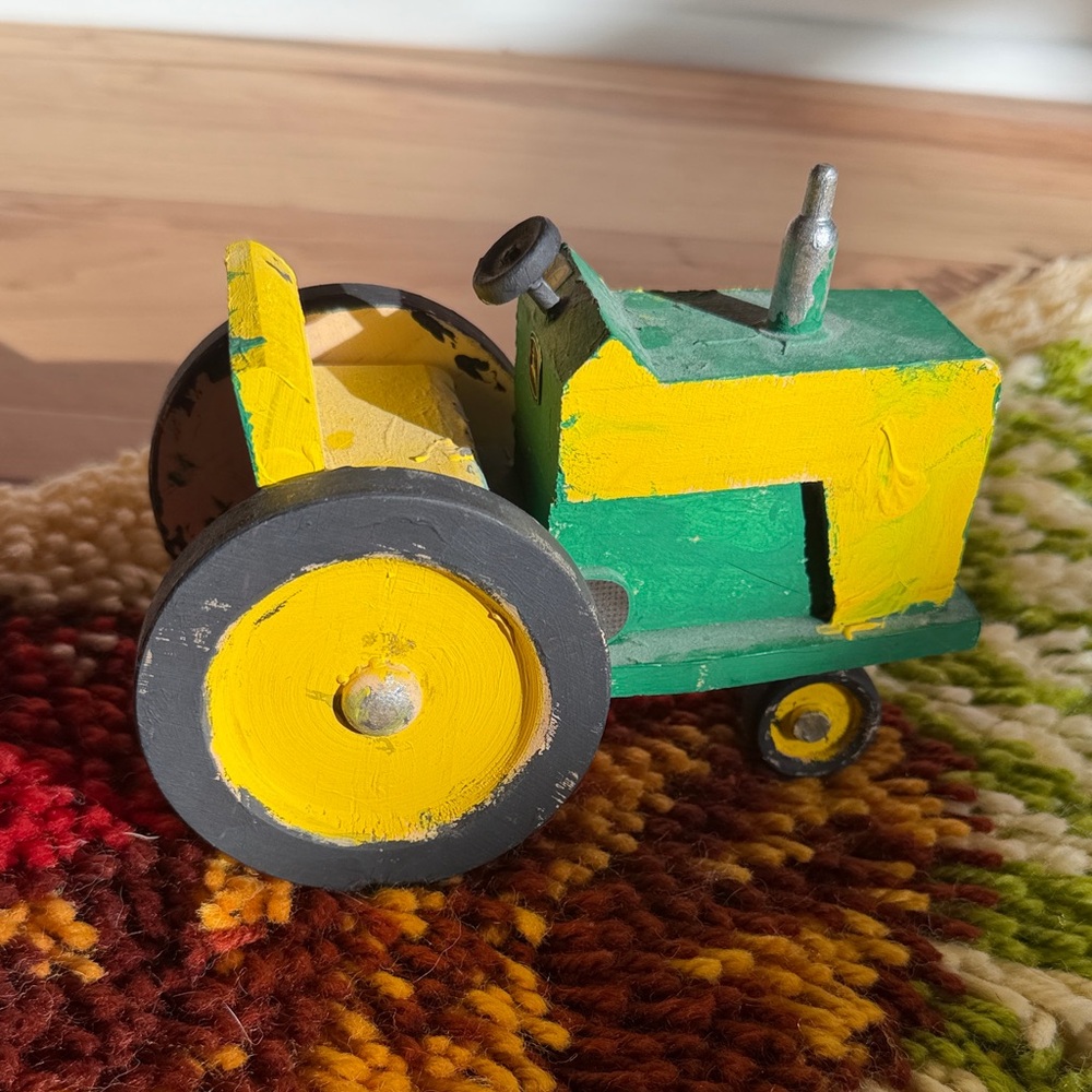 Vintage Wooden John Deere Tractor